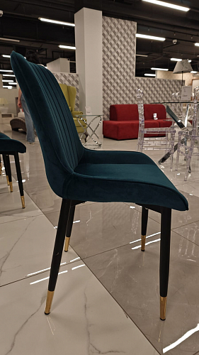 Стул на металлокаркасе Seda 01 blue / gold / black из шоурума 8